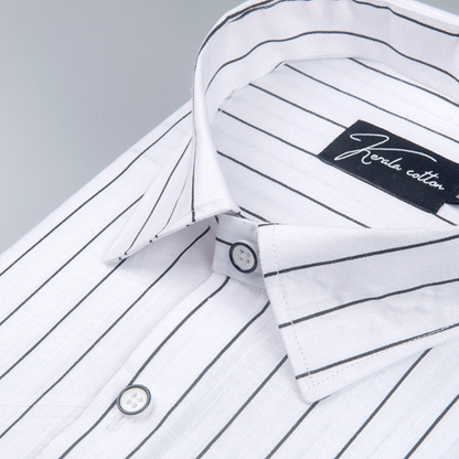 Turkey Linen White with Dark Gray Lining Shirts for Men