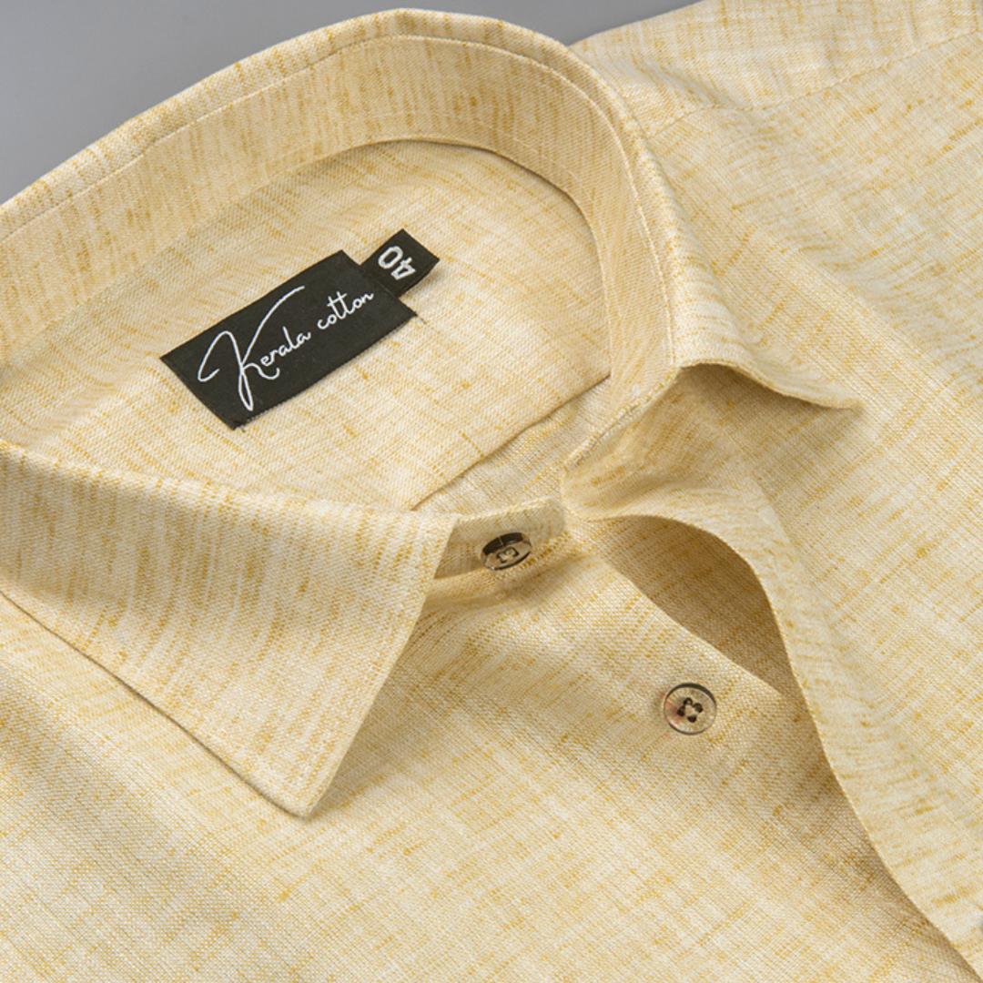 60 Lea Pure Linen Golden Fone Colour Shirts for Men