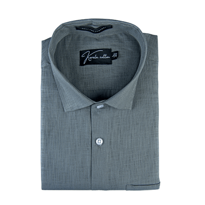 Dark Grey Colour Linen Cotton Shirt for men