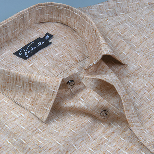 Mofatlal Butta Khadi Light Marrun Colour Shirts for Men