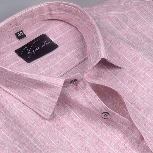 Euro Linen Pink with White Lining Shirts for Men