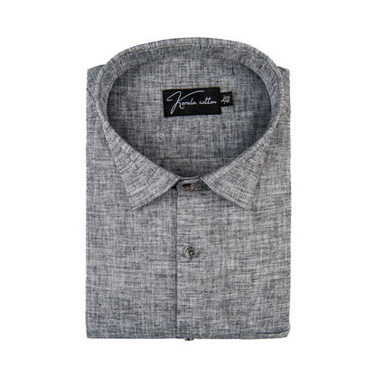 Gray Colour Dual Tone Cotton Shirts for Men