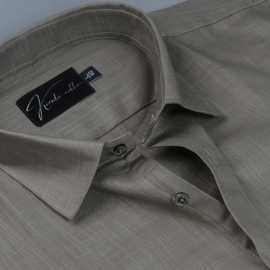 Bristol Linen Steel Grey Colour Shirt For Men