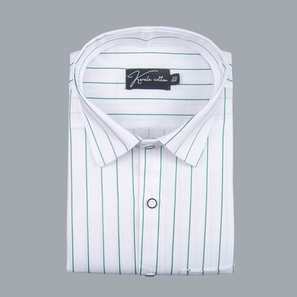 Turkey Linen White with Green Lining Shirts for Men
