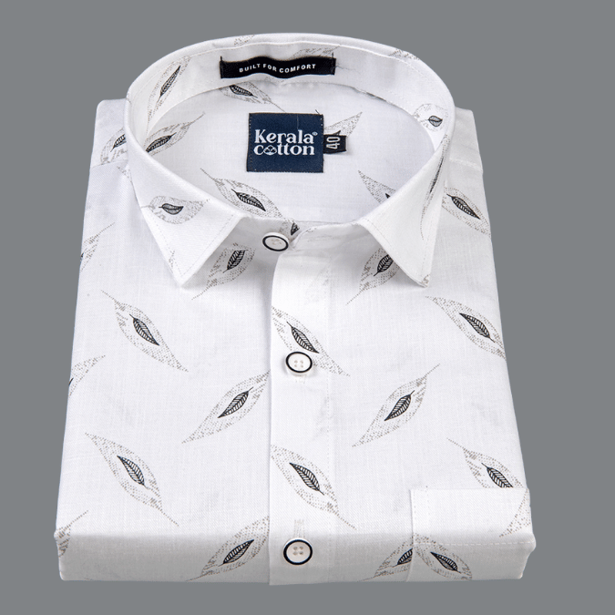 Turkey Linen White With Large Black Blend Print