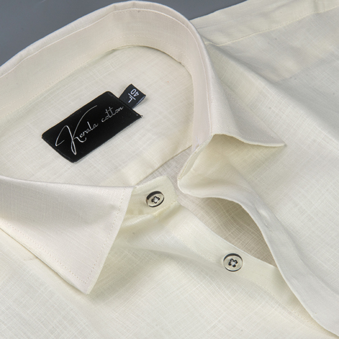 Bristol Linen Cream Colour Shirts For Men