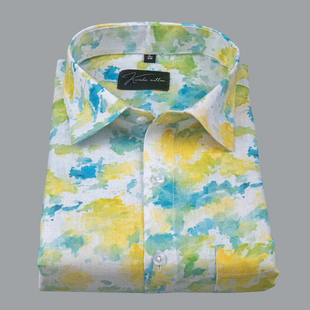 Rusiyano Linen Lamon Rama Mix Print Shirts for Men