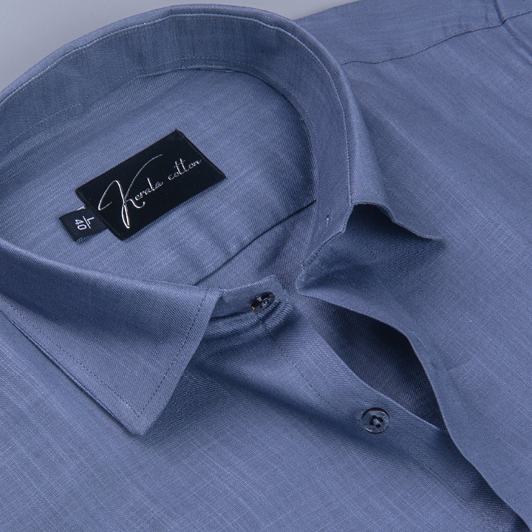 Bristol Linen Dark Sea Blue Colour Shirts For Men