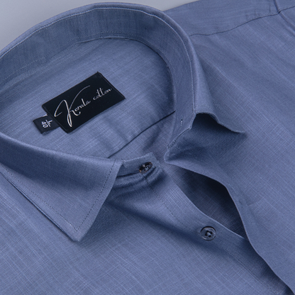 Bristol Linen Dark Sea Blue Colour Shirts For Men