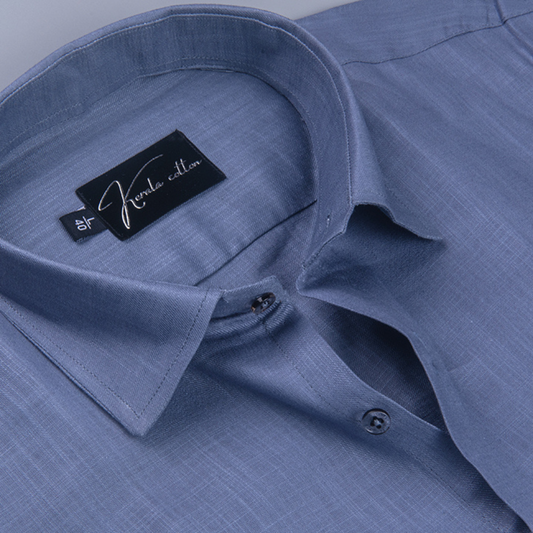 Bristol Linen Dark Sea Blue Colour Shirts For Men