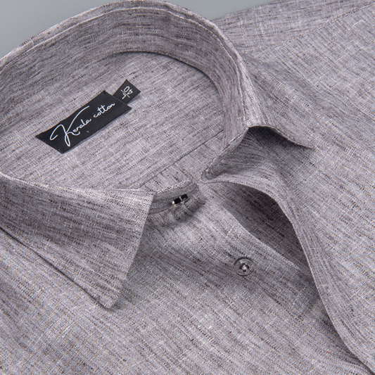Cotton Linen Light Coffee Colour Shirts For Men