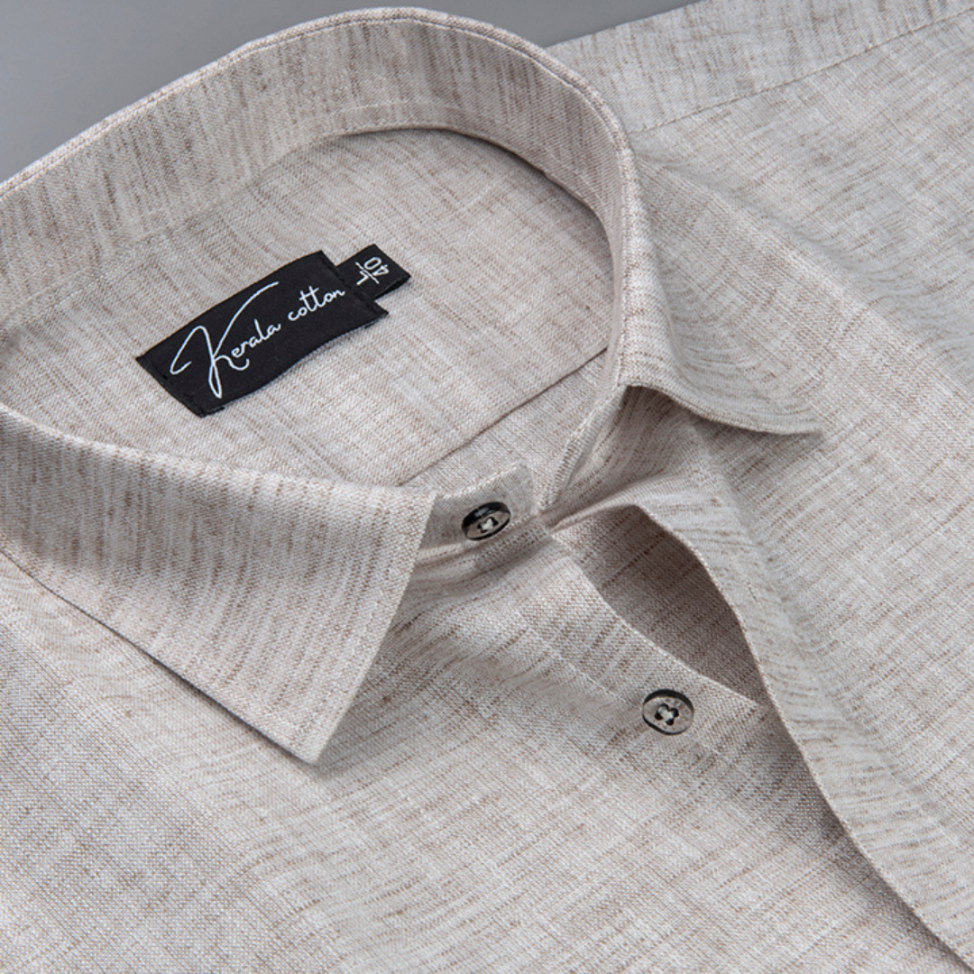 60 Lea Pure Linen Light Coffee Colour Shirts for Men