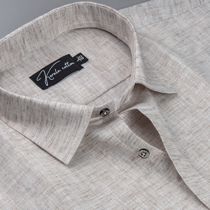 60 Lea Pure Linen Light Coffee Colour Shirts for Men
