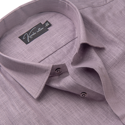 Lavender Colour Blended Linen Shirts for Men