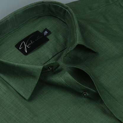 Bristol Linen Green Colour Shirts For Men