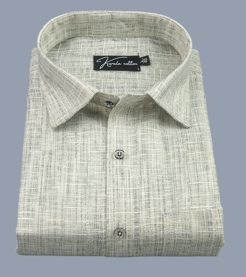 Linen khadi Light Pista Green Colour Shirts For Men
