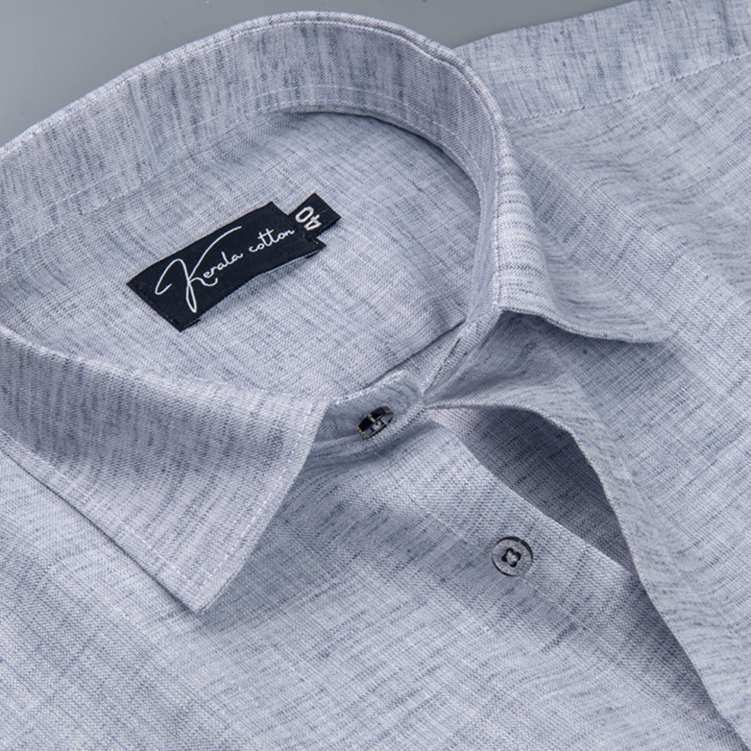 60 Lea Pure Linen Light Grey Colour Shirts for Men