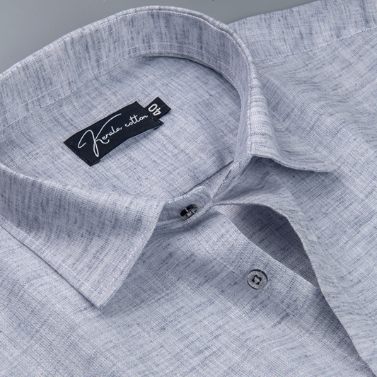 60 Lea Pure Linen Light Grey Colour Shirts for Men
