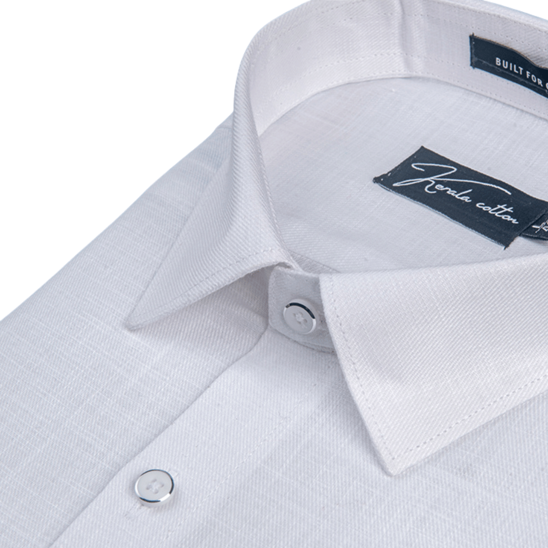 Linen Slub White Shirt For Men
