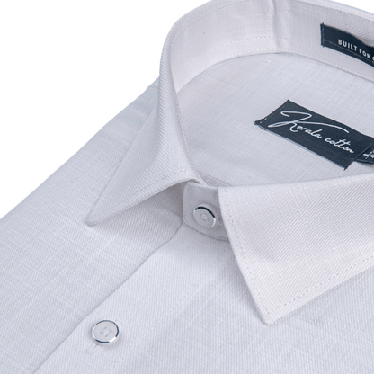 Linen Slub White Shirt For Men
