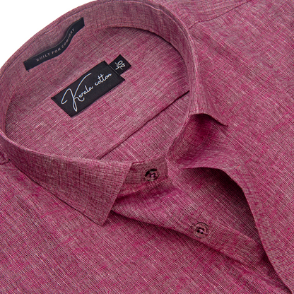 Linen Khadi Wine Colour Shirts For Men