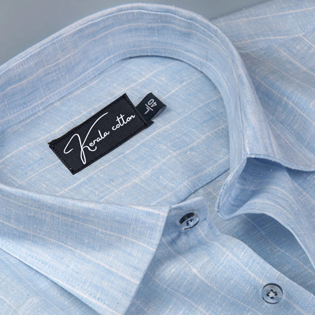 Euro Linen Sky Blue with Lining Shirts for Men