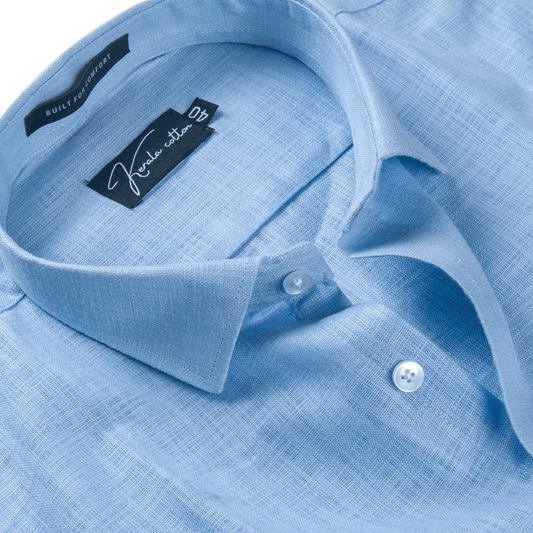 Sky blue Colour Linen Cotton Shirt for men