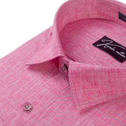 100% Linen Prime Pink Colour Shirts For Men