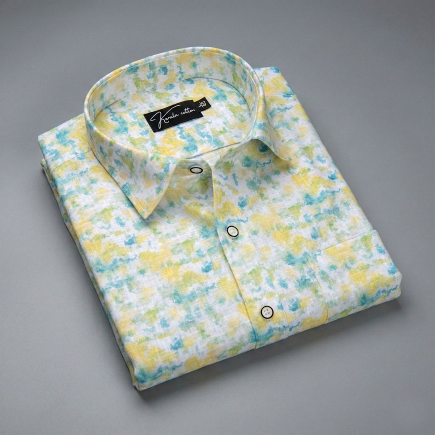 New Italian Linen Lemon with Rama Print Shirts for Men