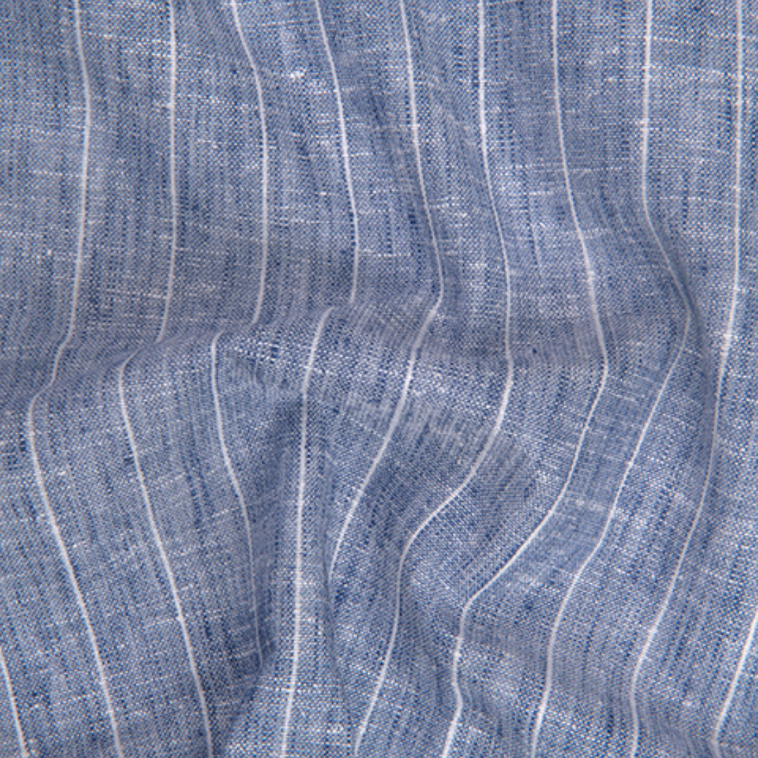 Euro Linen Blue with White Lining Shirts for Men
