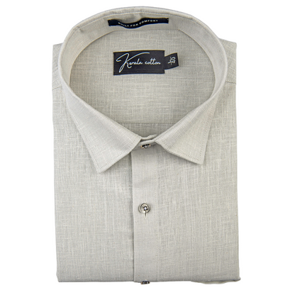 Linen Khadi Cement Colour Shirts For Men