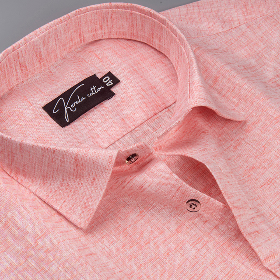 60 Lea Pure Linen Light Peach Colour Shirts for Men