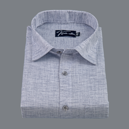 60 Lea Pure Linen Light Grey Colour Shirts for Men