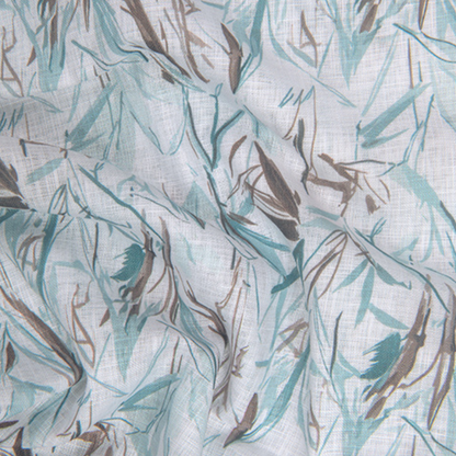 Linen Prime White with Rama Gray Sparkle Print Shirts for Men