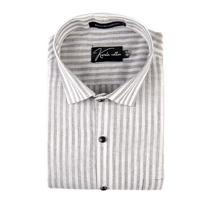 Linen White with Gray Lining Shirts