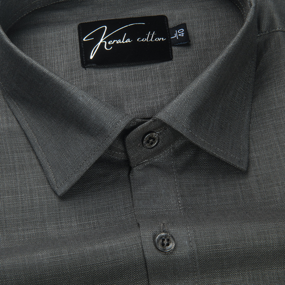 Bristol Linen Dark Grey Colour Shirts For Men