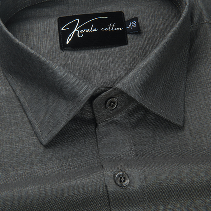Bristol Linen Dark Grey Colour Shirts For Men