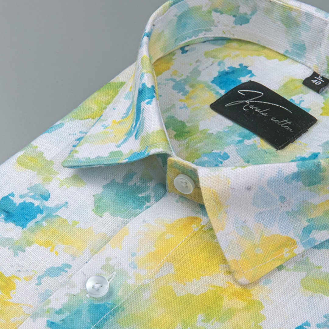 Rusiyano Linen Lamon Rama Mix Print Shirts for Men