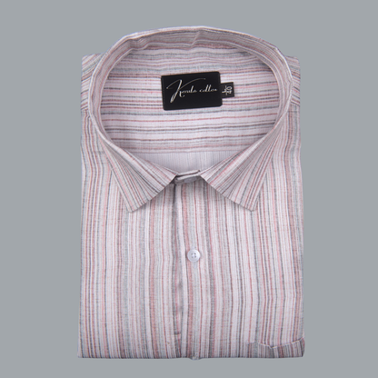 Cord Digital Pink Multicolour Lining Shirts for Men