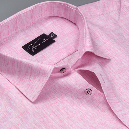 Linen Pink Colour Cotton Shirts
