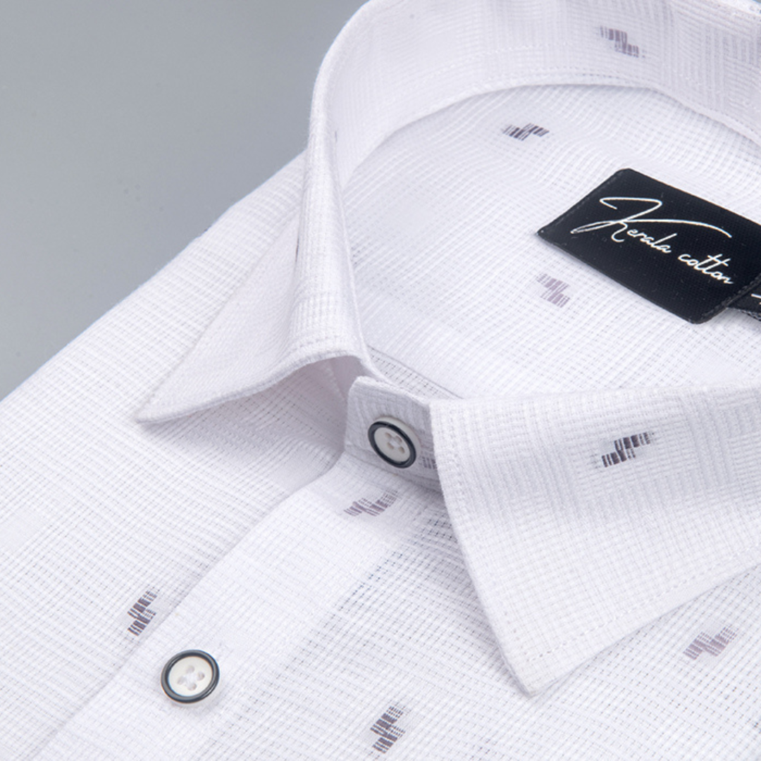 Linen New Butta White with Marrun Sparkle Print Shirts