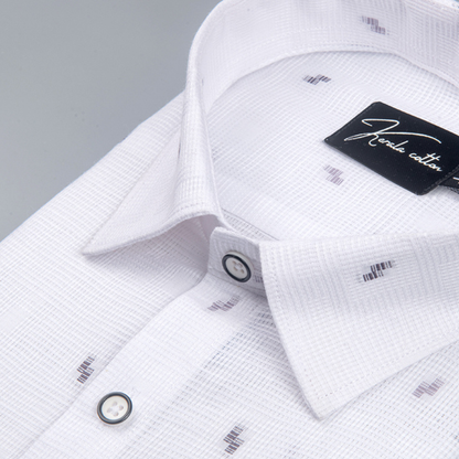 Linen New Butta White with Marrun Sparkle Print Shirts