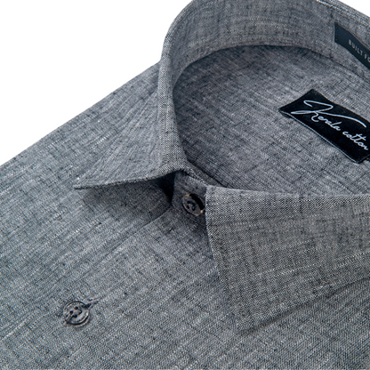 100% Linen Prime Gray Colour Shirts For Men