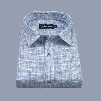 Linen khadi Sky Blue Colour Shirts For Men