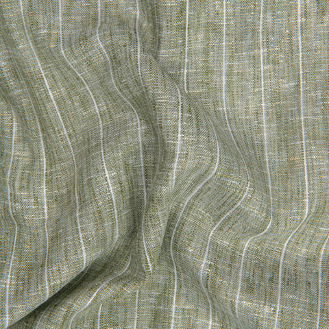 Euro Linen Green with White Lining Shirts for Men