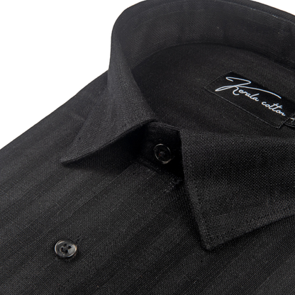 Linen Linning Black Colour Shirts for Men