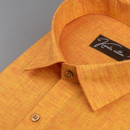 Linen Golden Yellow Colour Shirts for Men