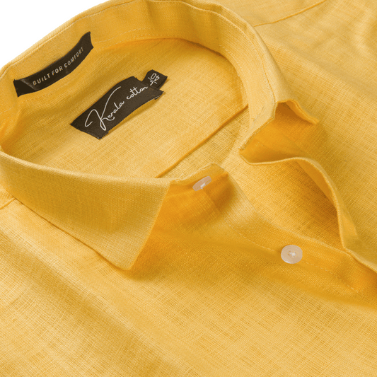 Mango Colour Linen Cotton Shirt for Men