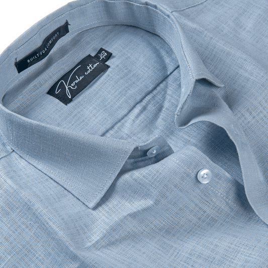 Ice Gray Colour Linen Cotton Shirt for Men