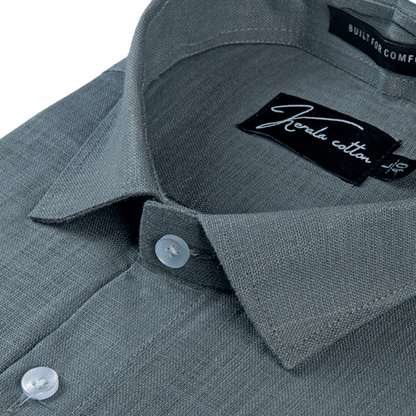 Dark Grey Colour Linen Cotton Shirt for men